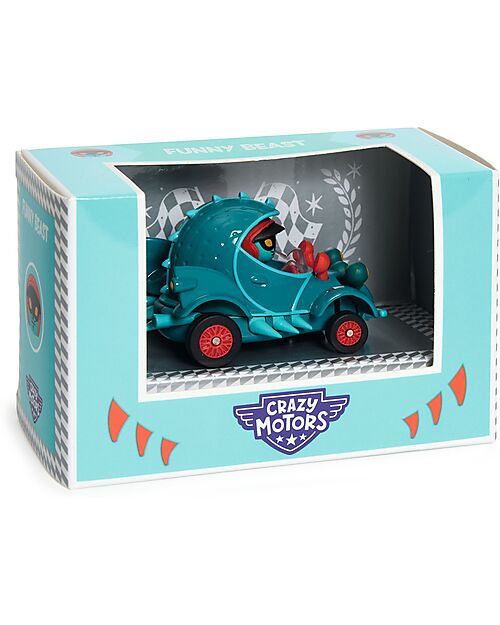 Djeco Macchinina 'Funny Beast' - Auto Giocattolo con Sospensioni Macchine e Trenini  in Legno