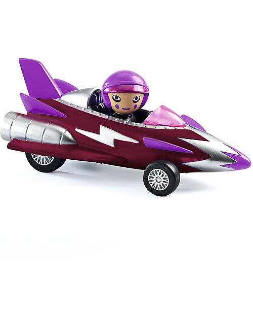 Djeco Macchinina Miss Burgundy - Crazy Motors - in Metallo Macchine e Trenini  in Legno