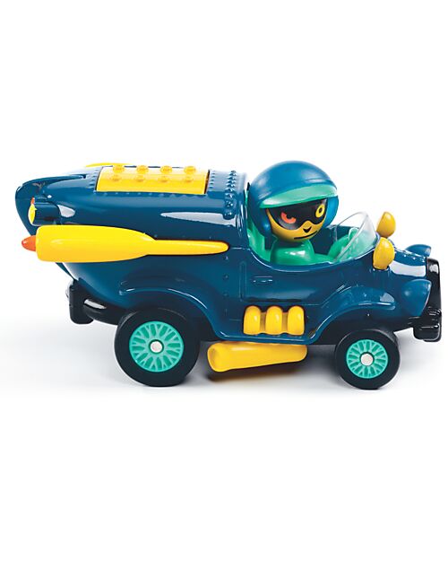 Djeco Macchinina 'Navy Flying' - Auto Giocattolo con Ali e Sospensioni Macchine e Trenini  in Legno