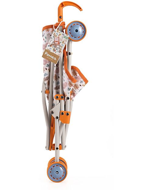 Djeco Passeggino Forest per Bambola Pomea - 54cm - Chiusura ad Ombrello Carrozzine per Bambole