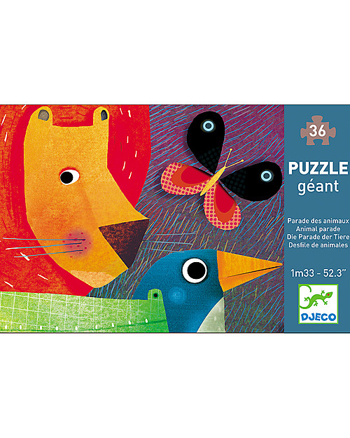 Djeco Puzzle Gigante: La Parata degli Animali - 36 pezzi Puzzle