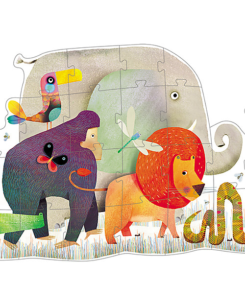 Djeco Puzzle Gigante: La Parata degli Animali - 36 pezzi Puzzle