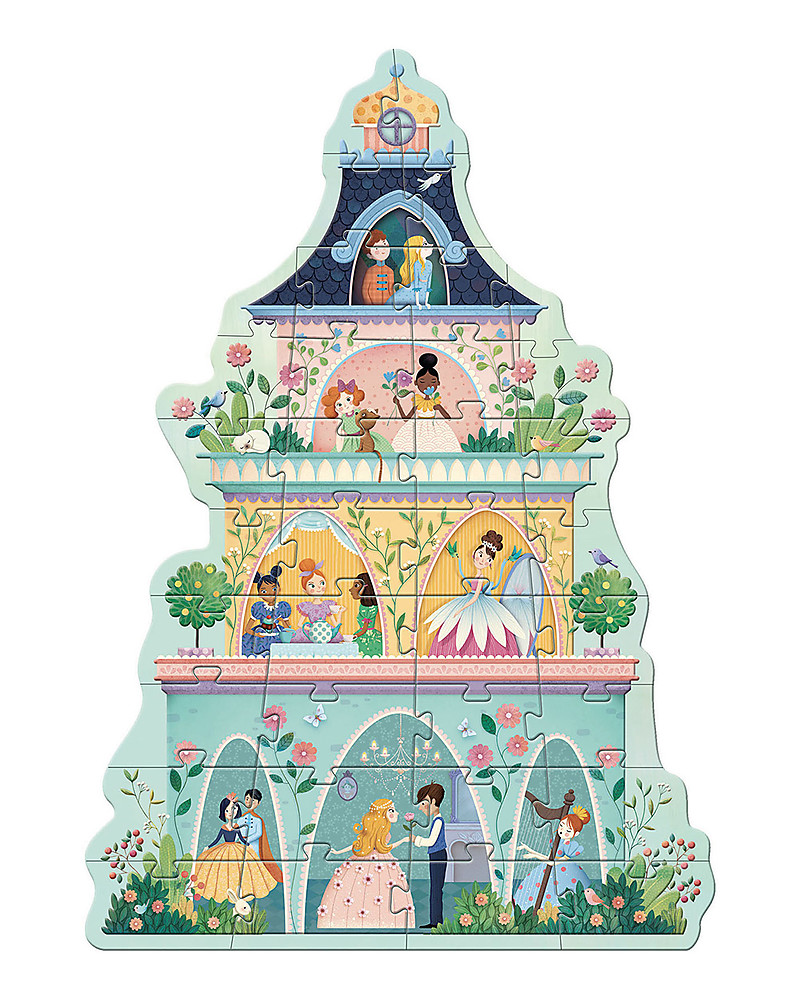 Djeco Puzzle Gigante: la Torre della Principessa - 36 Pezzi bambina