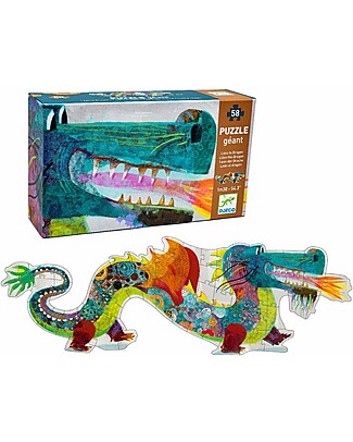 Djeco Puzzle Gigante: Leon il Drago - 58 Pezzi Puzzle