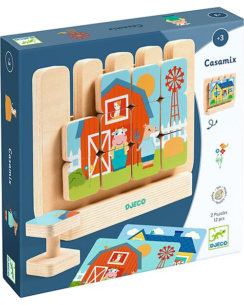 Djeco Puzzle In Legno Verticale Casamix - 3+ Anni Puzzle