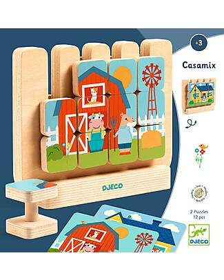 Djeco Puzzle In Legno Verticale Casamix - 3+ Anni Puzzle