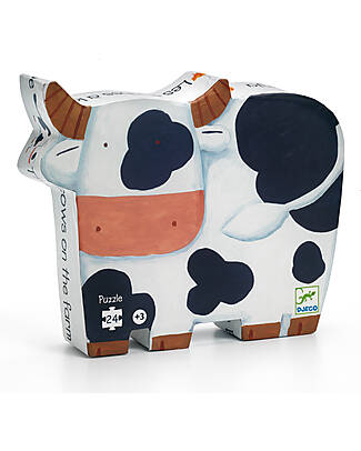 Djeco Puzzle Mucca - Nella Fattoria - 24 Pezzi Puzzle
