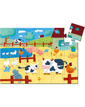 Djeco Puzzle Mucca - Nella Fattoria - 24 Pezzi Puzzle