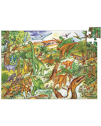 Djeco Puzzle Scoperta: Dinosauri - 100 pezzi - Include Libretto Puzzle