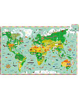 Djeco Puzzle Scoperta: in Giro per i Monumenti del Mondo - 200 pezzi Giochi Montessoriani