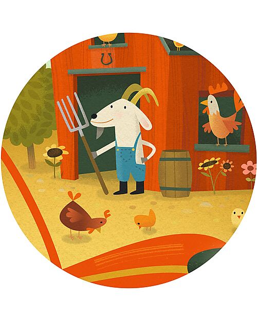 Djeco Puzzle Trattore - 16 Pezzi Sagomati Puzzle