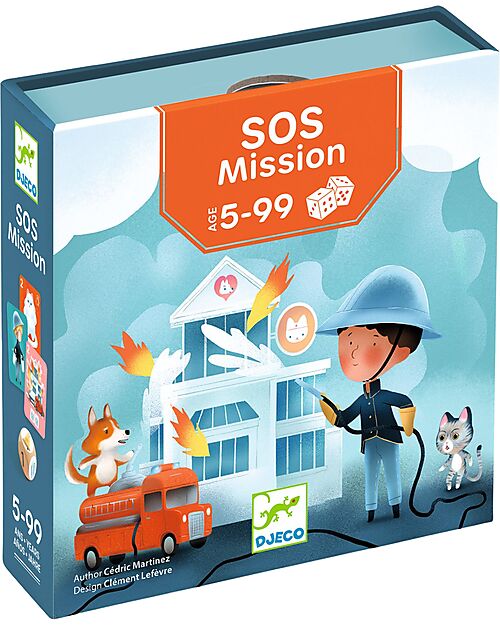 Djeco S.O.S Mission - Gioco di Strategia - Salva gli Animali e Spegni l'Incendio - 5+ anni Giochi da Tavolo