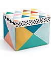 Djeco Scatola Richiudibile Portagiochi, Geometrie - Salvaspazio! Contenitori Porta Giochi