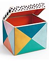 Djeco Scatola Richiudibile Portagiochi, Geometrie - Salvaspazio! Contenitori Porta Giochi