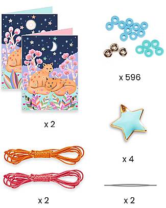 Djeco Scatola Stelle Heishi - con Ciondoli e Perline per Creare Bracciali Kit Fai Da Te