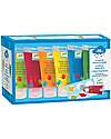 Djeco Set 6 Barattoli Pittura a Dita - 75ml - Tinte Atossiche e Lavabili Disegnare e Colorare