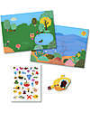 Djeco Set Adesivi Morbidi Riposizionabili - Summertime - Small Gifts For Little Ones - dai 3 anni Adesivi e Timbri
