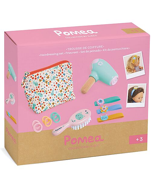 Djeco Set da Parrucchiera - Gioco Creativo 'Hairdressing' - con Legno Certificato FSC® Accessori Bambole