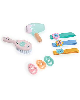 Djeco Set da Parrucchiera - Gioco Creativo 'Hairdressing' - con Legno Certificato FSC® Accessori Bambole