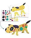 Djeco Set di Multi Attività Animali - Collage + Disegno + Mosaico Giochi Creativi