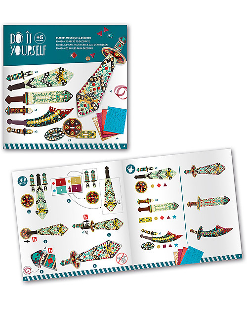 Djeco Set Gioco Creativo Like a Pirate - Decora le Spade! Giochi Creativi