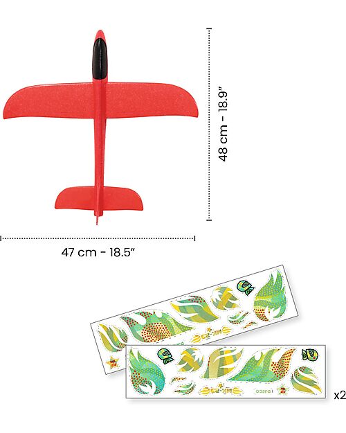 Djeco Set Gioco Fire Plane - Vola Fino a 75 metri Giochi da Esterno_
