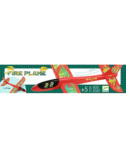 Djeco Set Gioco Fire Plane - Vola Fino a 75 metri Giochi da Esterno_