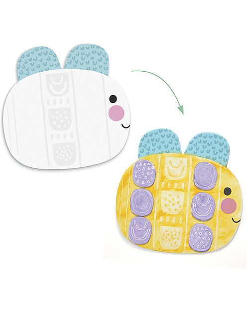 Djeco Set Pittura Magica con le Dita - Piccole Forme - Carta e Cartone certificato - 18 + Mesi Disegnare e Colorare