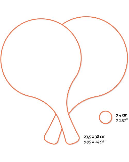 Djeco Set Racchette e Pallina da Tennis - Legno Certificato FSC - con Borsa Giochi da Esterno_