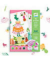 Djeco Set Timbri Flowers Girls - 14 Immagini e 4 Colori Adesivi e Timbri
