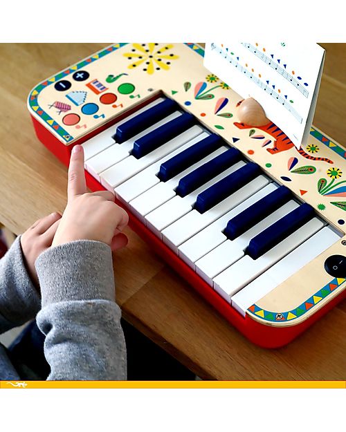 Djeco Tastiera Sintetizzatore Animambo - Organo + Piano + Sax + Xilofono Strumenti Musicali