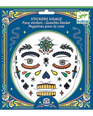 Djeco Tattoo per il viso - Teschio messicano, Calaveras Tatuaggi