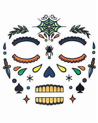 Djeco Tattoo per il viso - Teschio messicano, Calaveras Tatuaggi