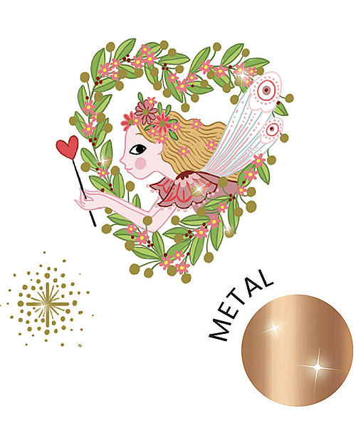 Djeco Tattoo Temporanei Fate - Dermatologicamente Testato Tatuaggi da Bambini