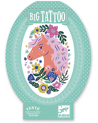 Djeco Tattoo Temporaneo Cavallo - Dermatologicamente Testato Tatuaggi