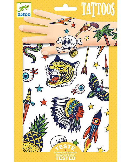 Djeco Tatuaggi Removibili per Bambini - Bang Bang - Dermatologicamente Testato Tatuaggi da Bambini