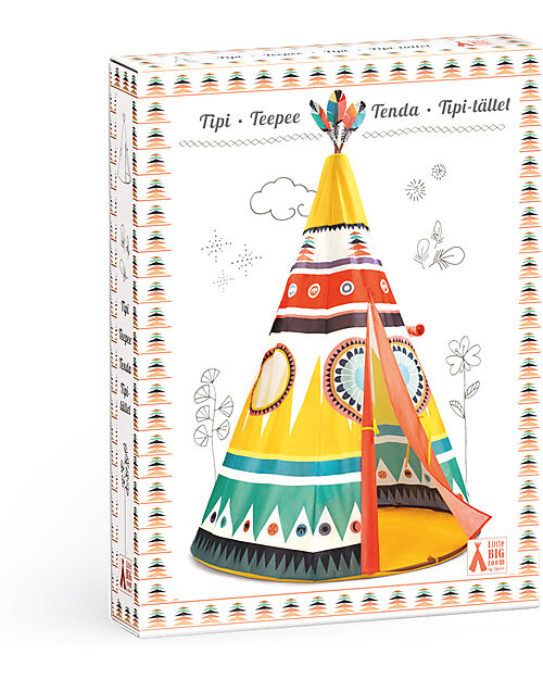 Djeco Tenda Colorata, Tipi - 110 x 164 cm Tende Gioco