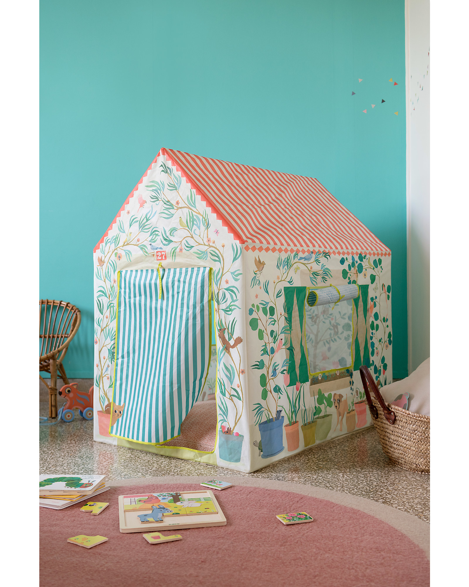 Djeco Tenda per Bambini - Casetta - 100 x 105 x 73 cm - 2+ unisex