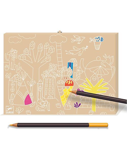 Djeco Valigetta dei Colori - 47 Pezzi - Stimola la Creatività Disegnare e Colorare