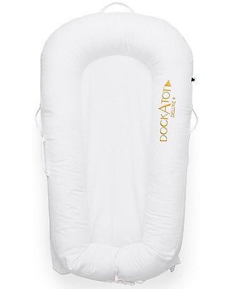 DockAtot Riduttore DockAtot Deluxe+, da 0 a 8 mesi, Bianco - 100% cotone Oeko-Tex sfoderabile Riduttori Lettino