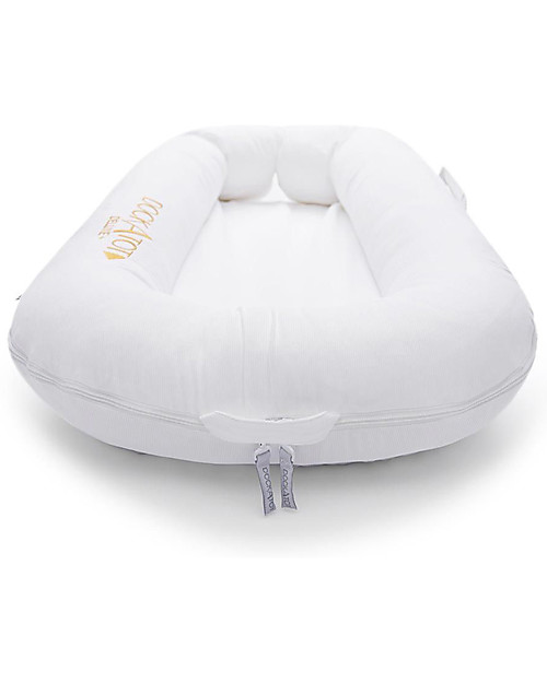 DockAtot Riduttore DockAtot Deluxe+, da 0 a 8 mesi, Bianco - 100% cotone Oeko-Tex sfoderabile Riduttori Lettino