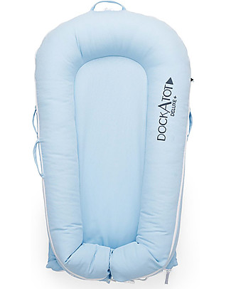 DockAtot Riduttore DockAtot Deluxe+, da 0 a 8 mesi, Celestial Blue - 100% cotone Oeko -Tex sfoderabile Riduttori Lettino