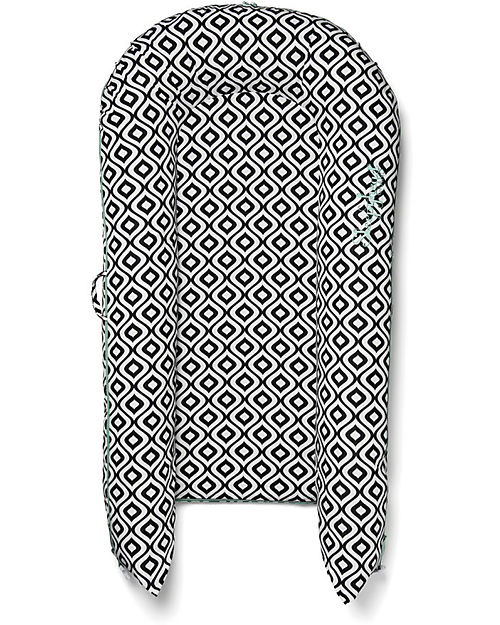 DockAtot Riduttore DockAtot Grand Pod - da 9 a 36 mesi - Fantasia Rombi Bianco e Nero - 100% cotone Oeko -Tex sfoderabile Riduttori Lettino
