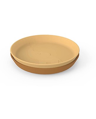 Done By Deer 2-Pack Kiddish Plate - Elphee - Mustard - 100% Recyclable Melamine-free Bowls & Plates