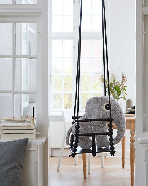 Done By Deer Altalena da Interno in Legno, Nero Sedie