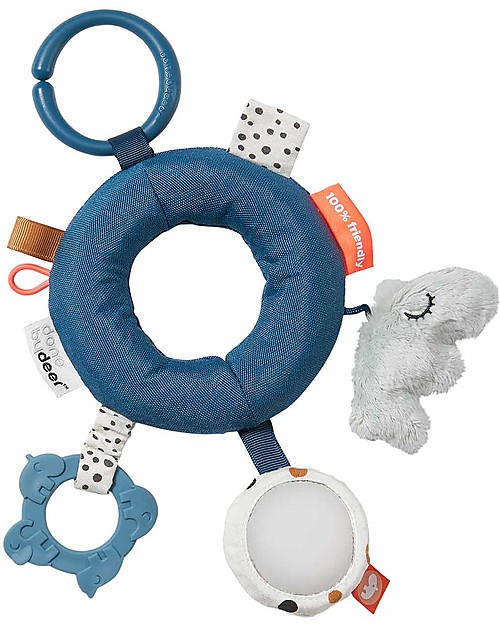 Done By Deer Anello di Attività Multisensoriale Blu - Dalla Nascita Giochi per Neonati_