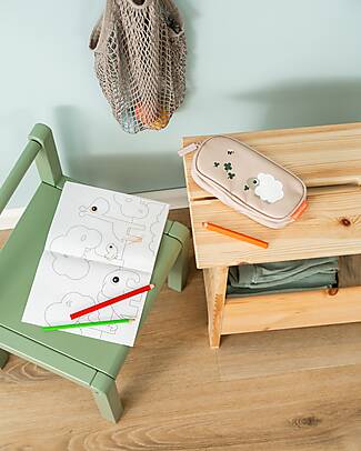 Done By Deer Astuccio - Tiny Farm - Cipria - 20 x 10 x 4 cm Astucci per la Scuola