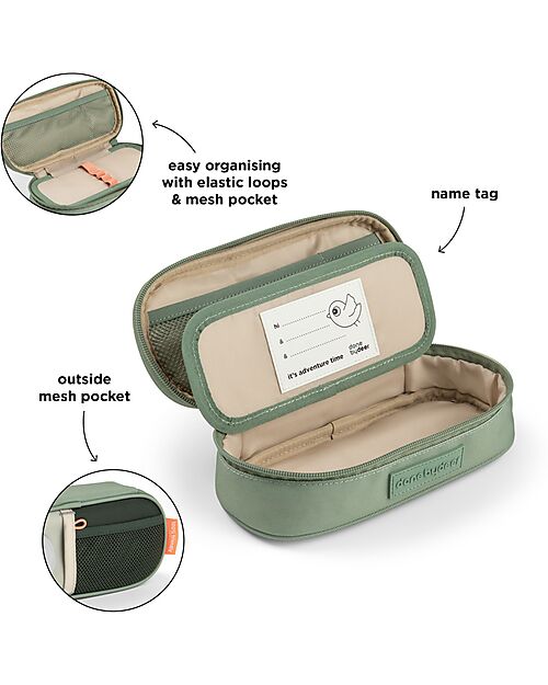 Done By Deer Astuccio - Tiny Trails - Verde - 22 x 10,5 x 6 cm Astucci per la Scuola