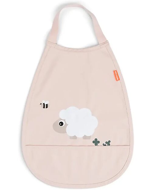 Done By Deer Bavaglino Pull Over - Impermebaile con Tasca - Tiny Farm - Cipria Bavagli con Elastico