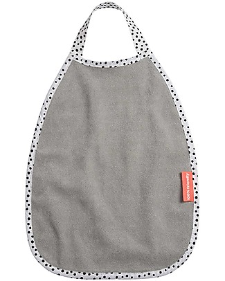 Done By Deer Bavaglino Pullover Impermeabile Happy Dots, Grigio - 100% Spugna di Cotone Bavagli Con Elastico